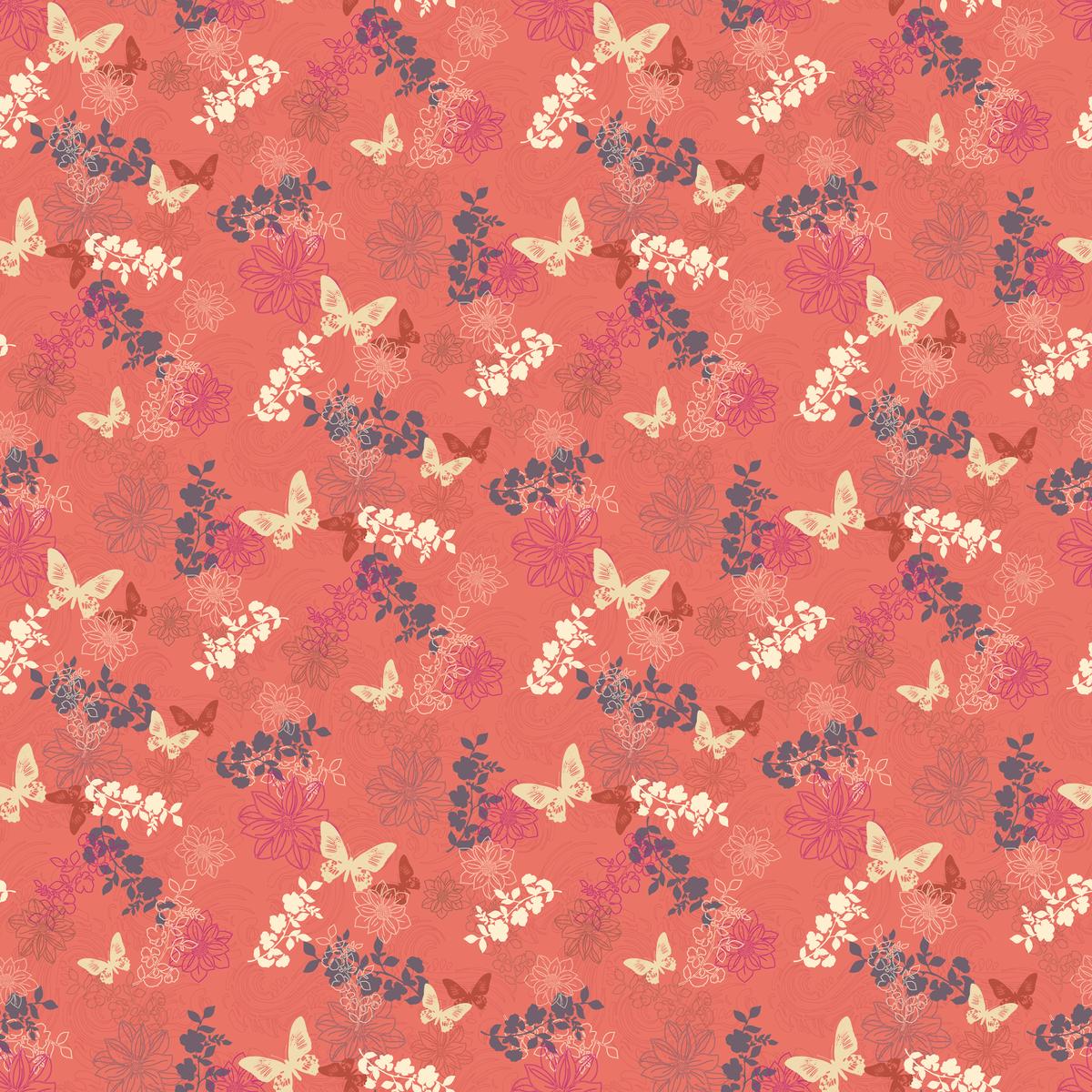 Butterfly Bay - Tropical Nature Fabric