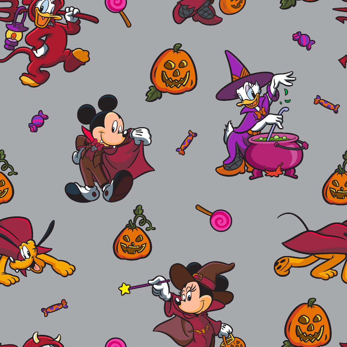 Disney Mickey & Friends Pumpkins and Candy Fabric