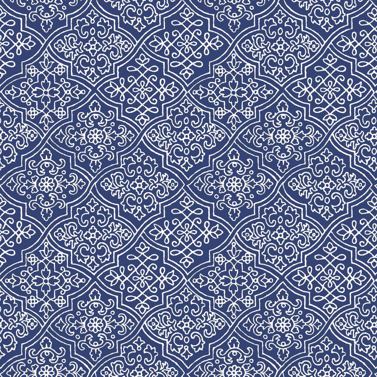 Moroccan Splendor - Indigo Medallion Fabric