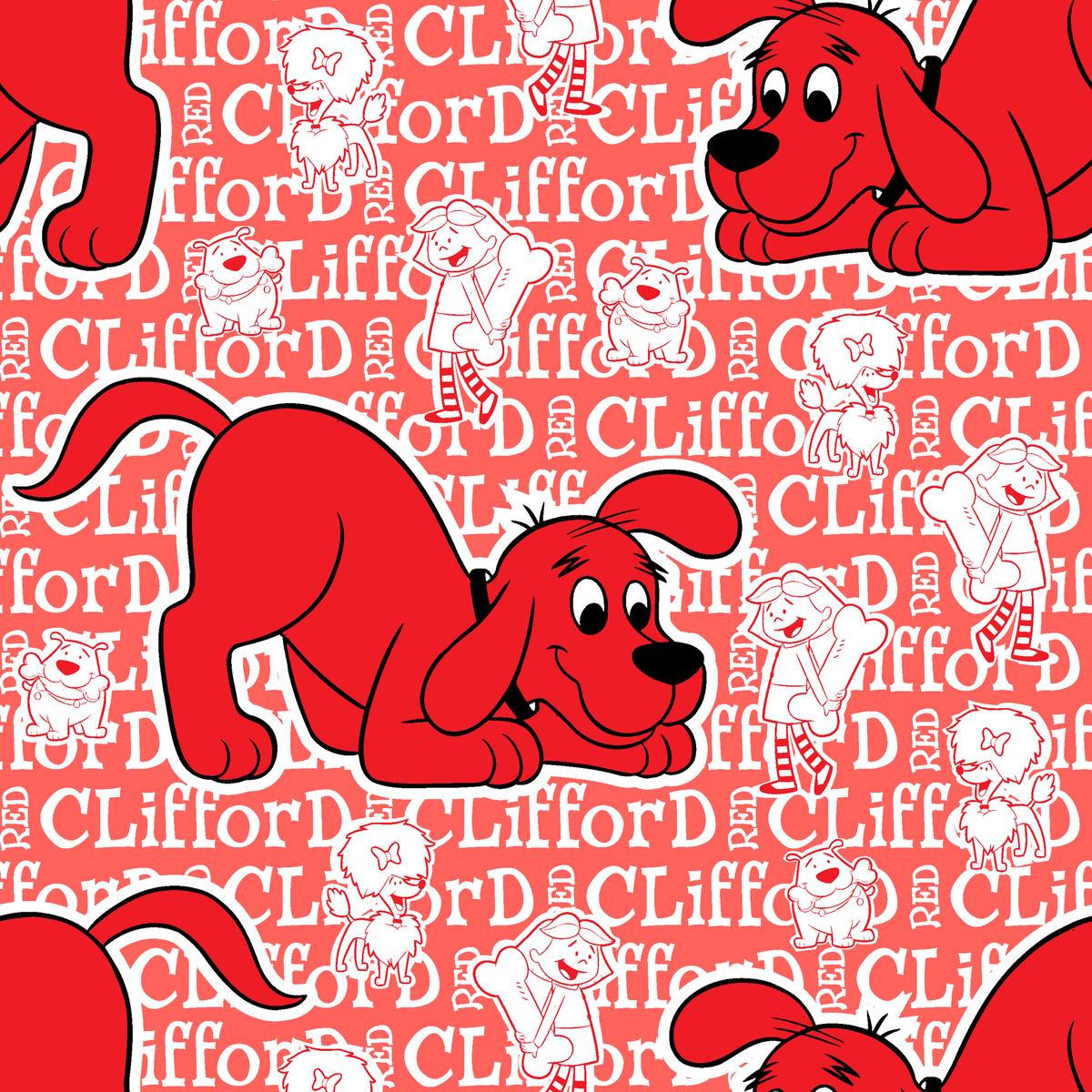 Clifford and Emily on Blush Fabric