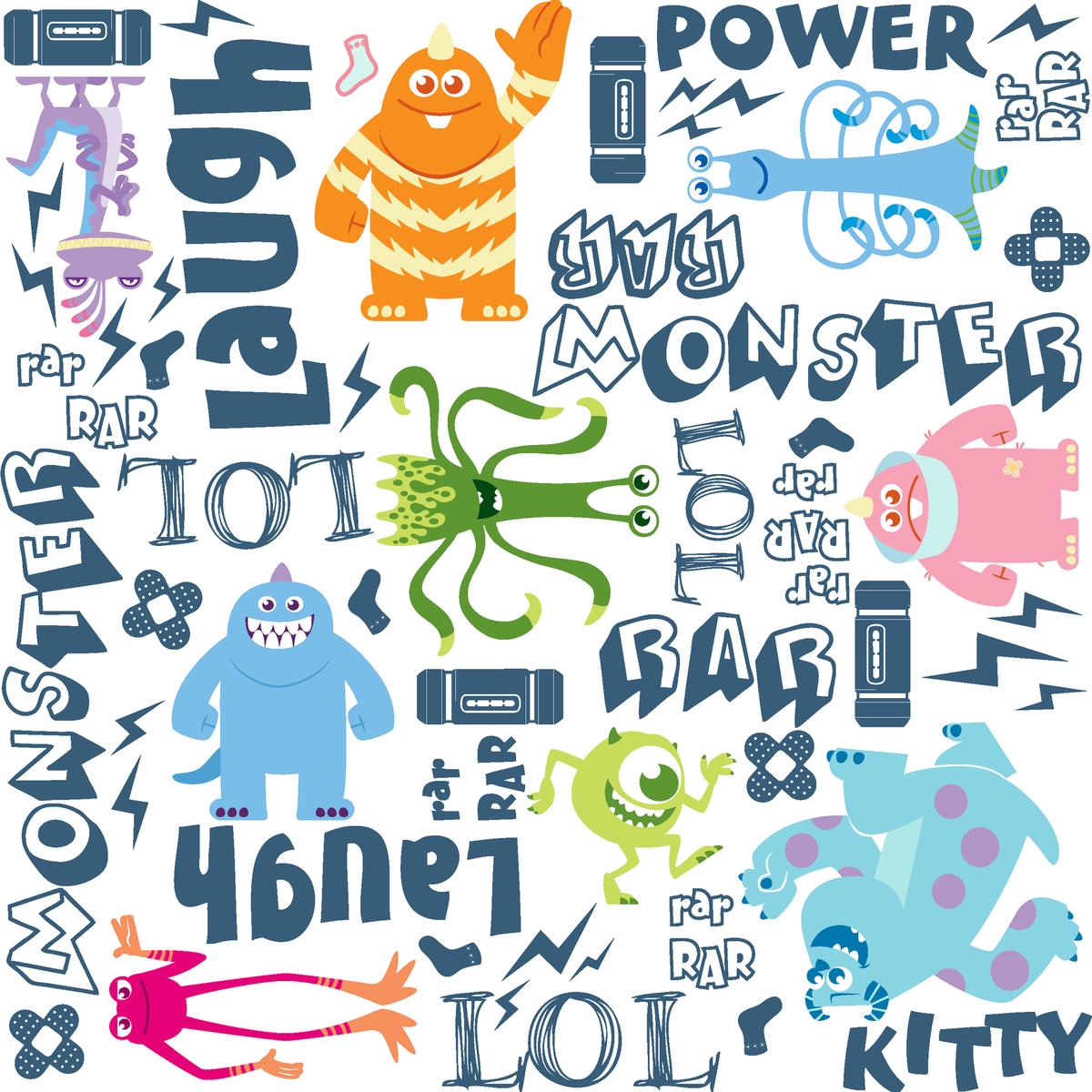 Disney and Pixar's Monsters, Inc. Funny Monster Fabric