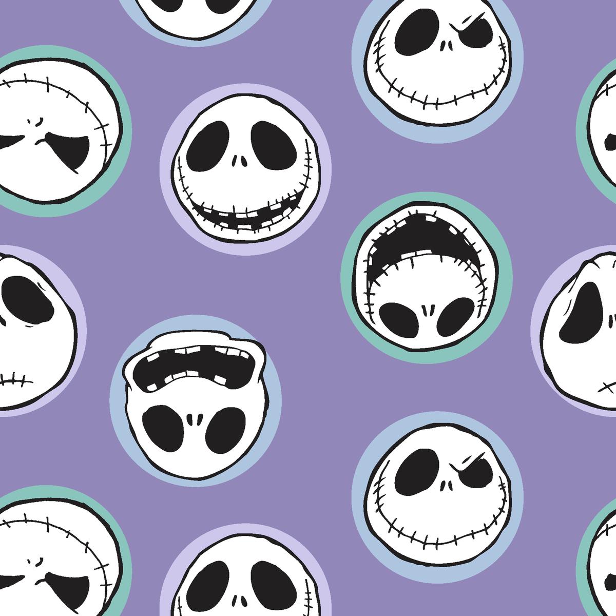 Disney Tim Burton's The Nightmare Before Christmas Spots & Skulls Fabric
