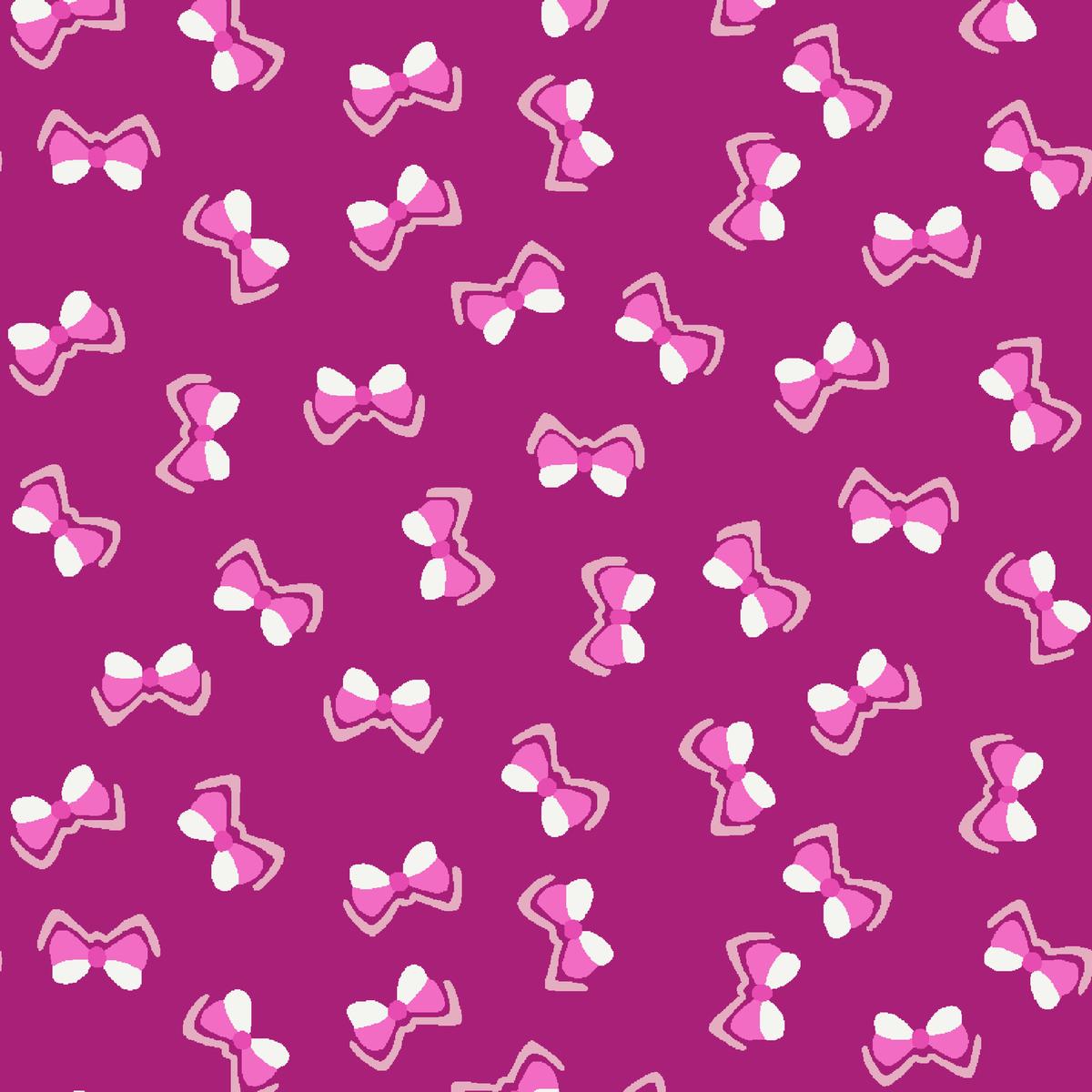 Megan Bows on Fuchsia Fabric
