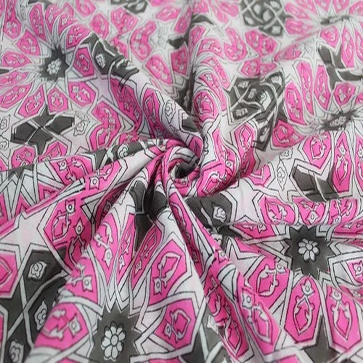 Multi Floral Printed Indian Cotton Fabric Hand Block Dressmaking Fabric 10 Yard
