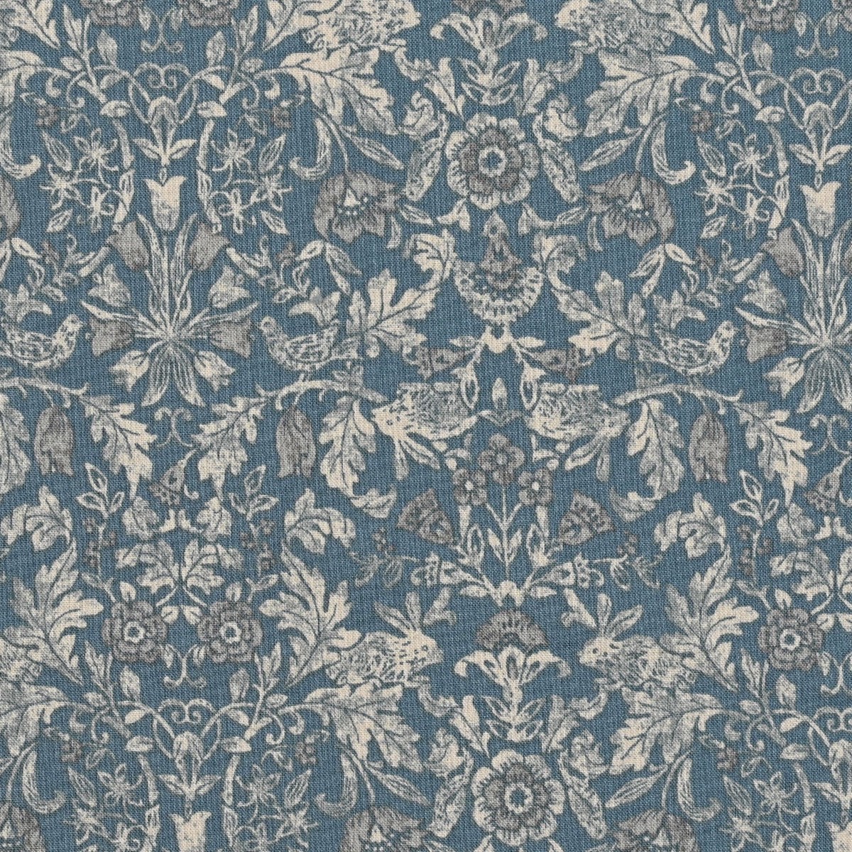 Natural Garden Brushed Cotton Sheeting - Blue YGA-86090-1