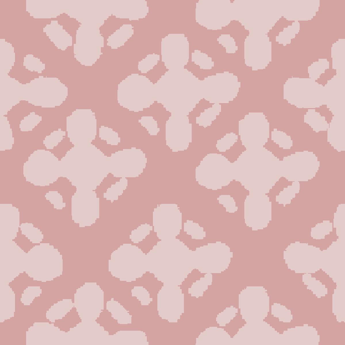 Susan Winget - Mod Bloom - Dusty Blush Geometric Fabric