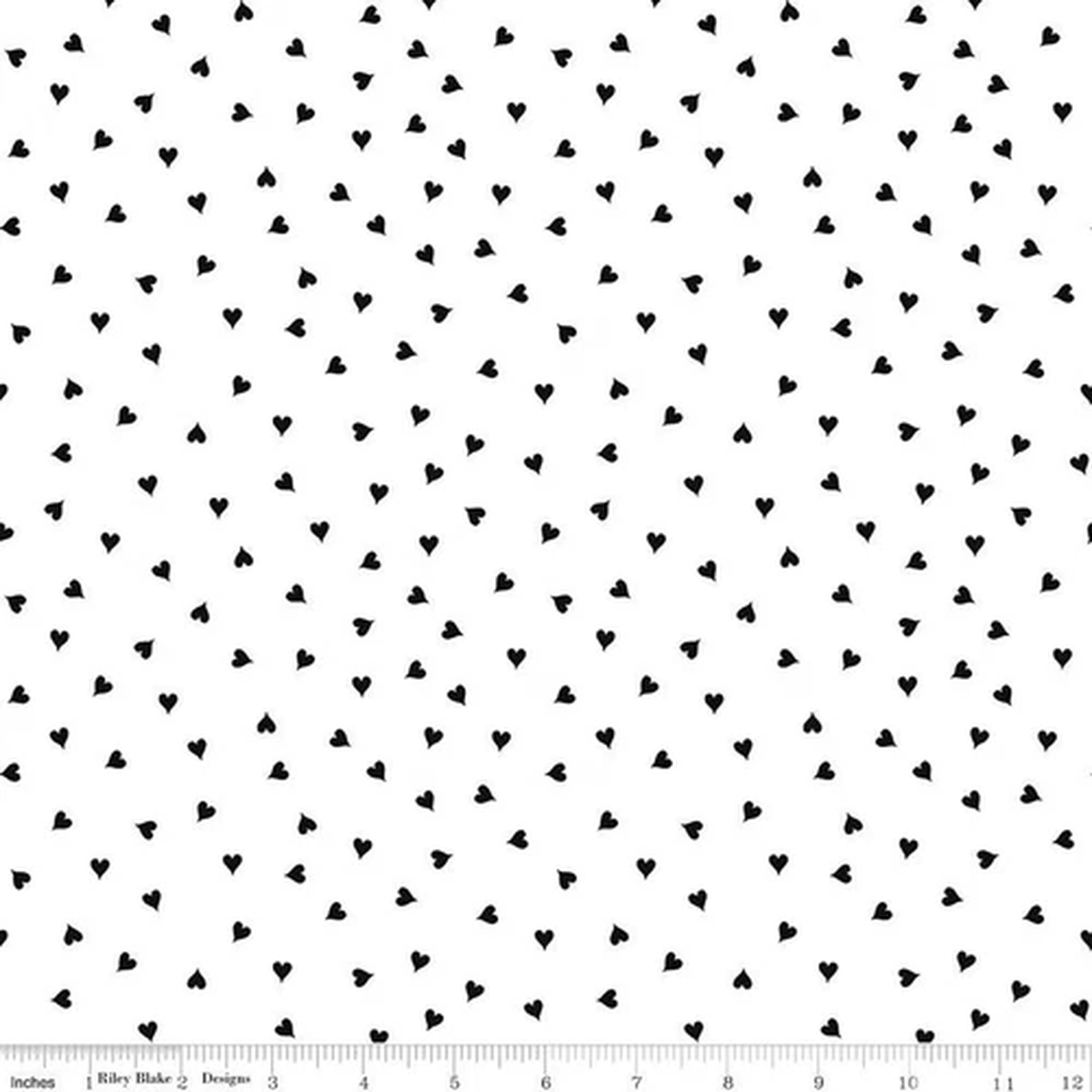 1/4 Yard 9×42 Riley Blake “Take Heart” Small Hearts White Valentine’s Day Cotton