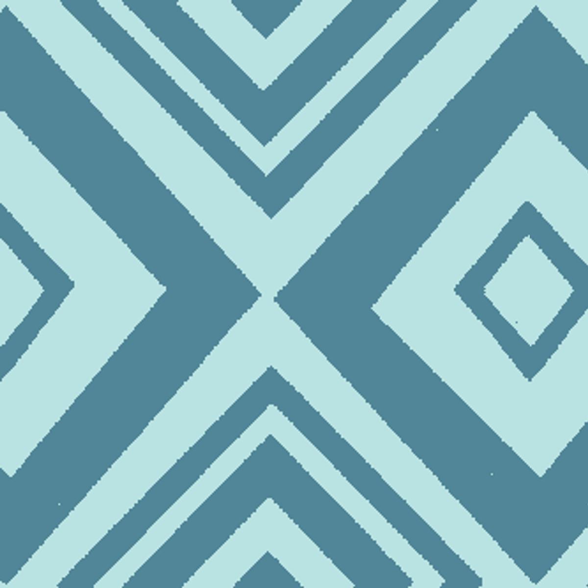 Geo Egypt on Blue Fabric