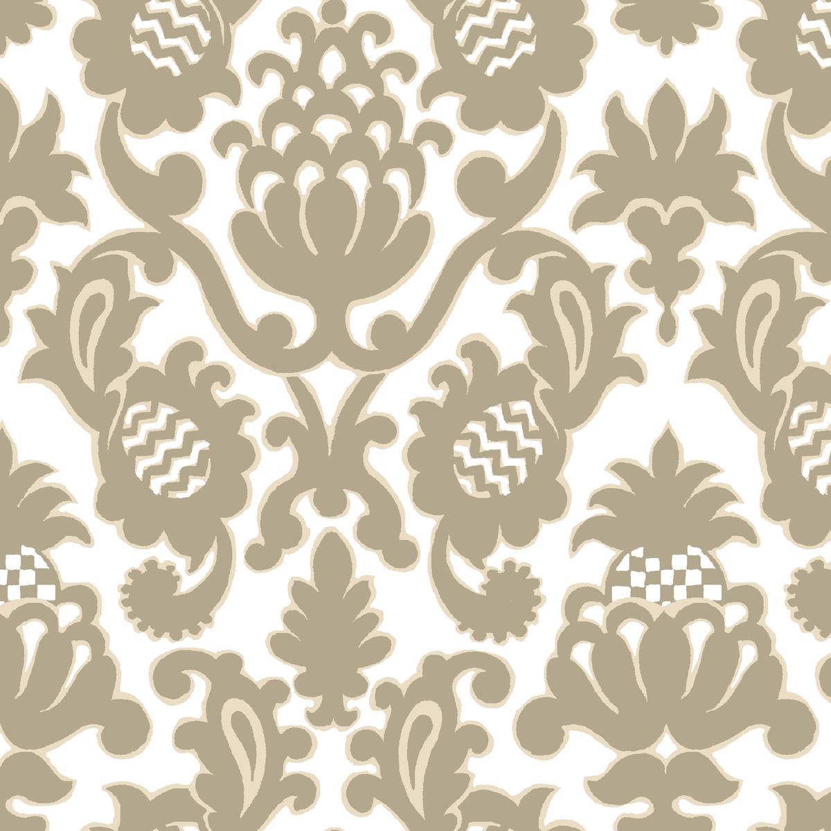 Pistachio Manor on Taupe Fabric
