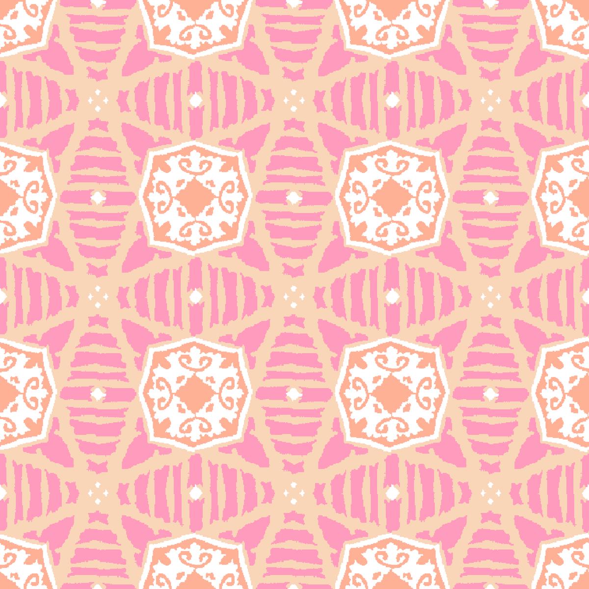 Sunburst on Pink & Coral Fabric