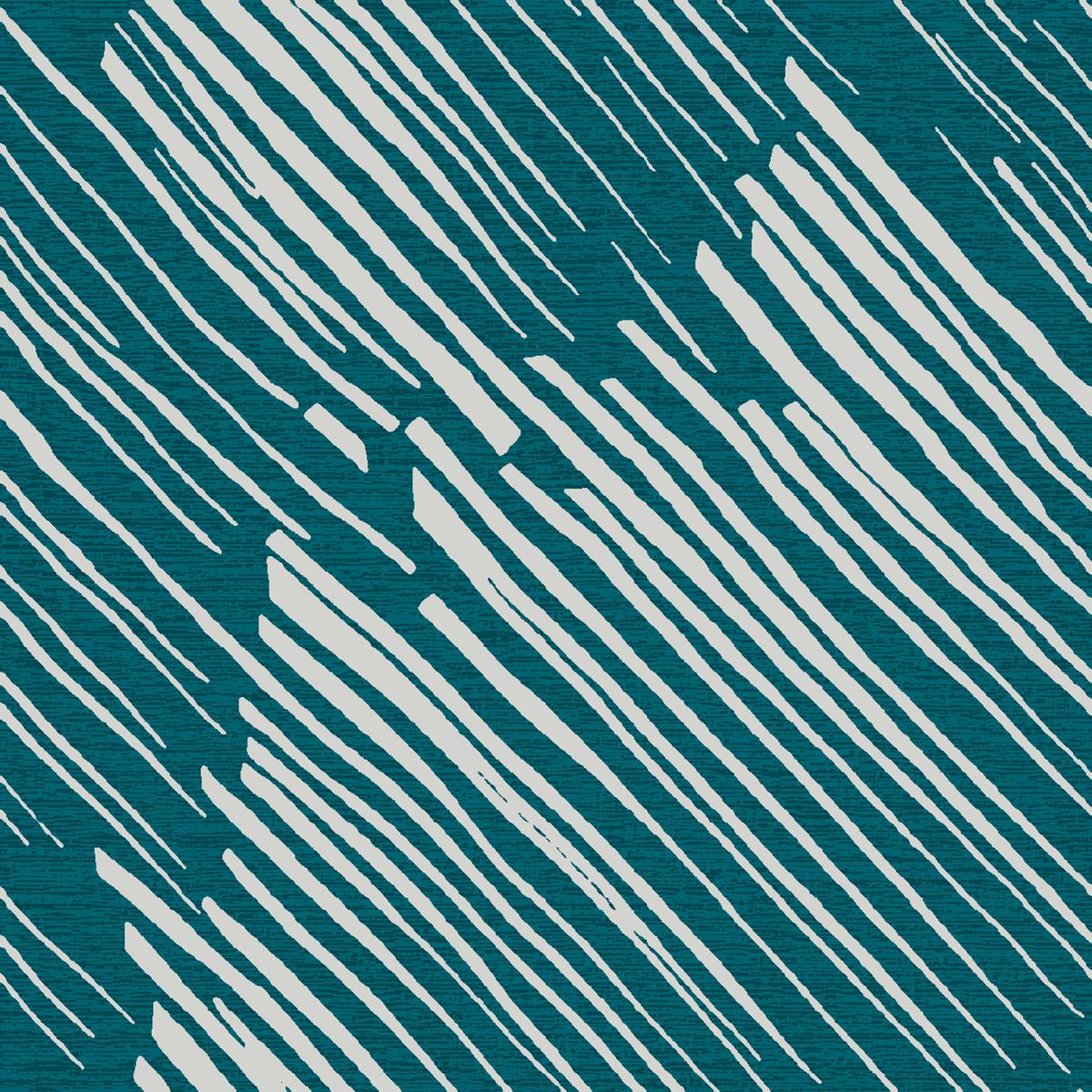 Diagonal Teal Stripe Fabric