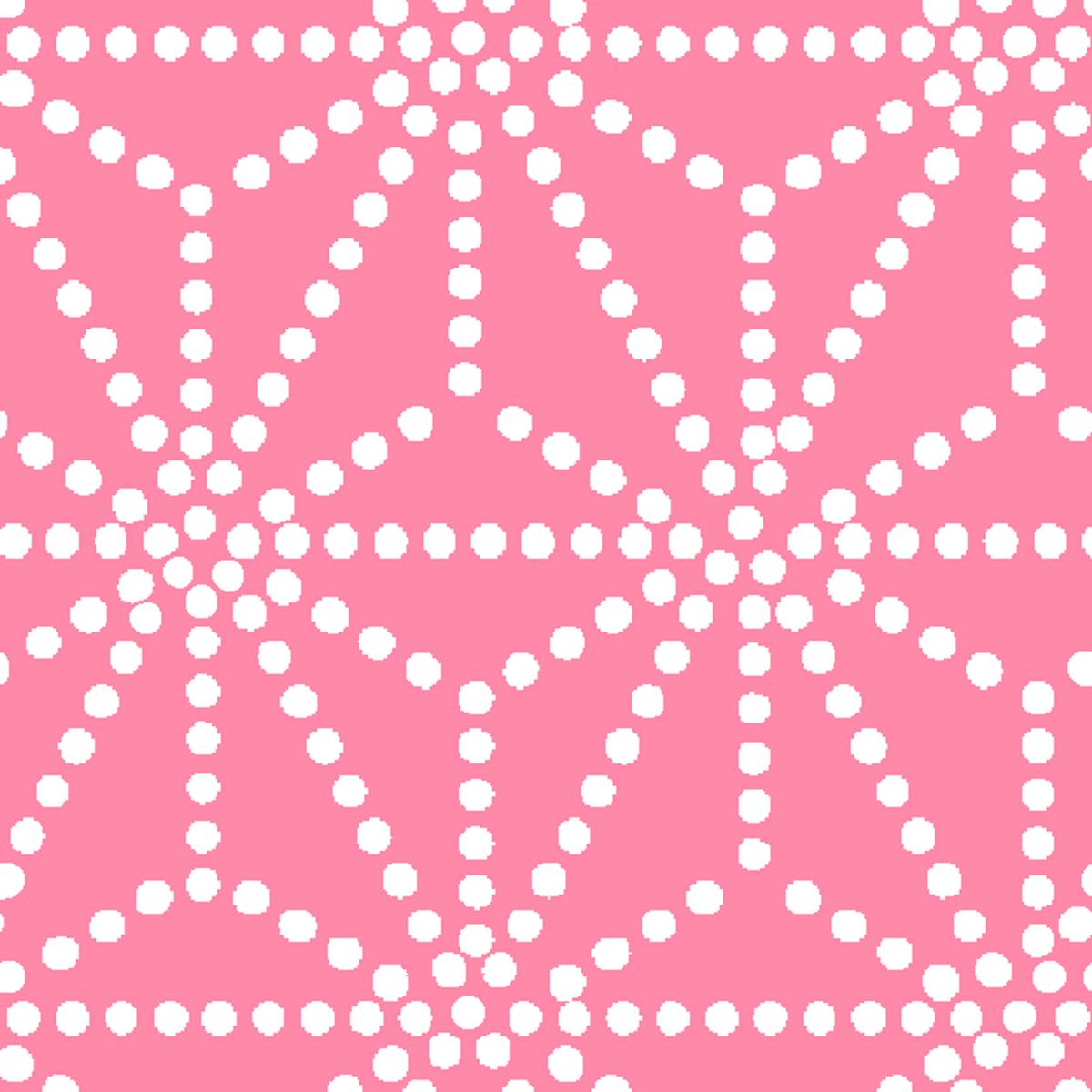 Dotted Starburst on Pink Fabric