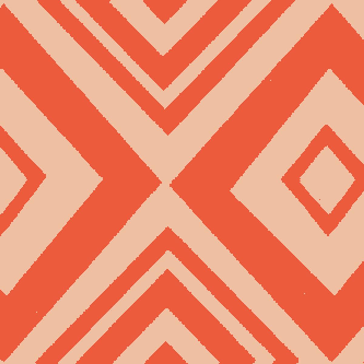 Geo Egypt on Orange Fabric