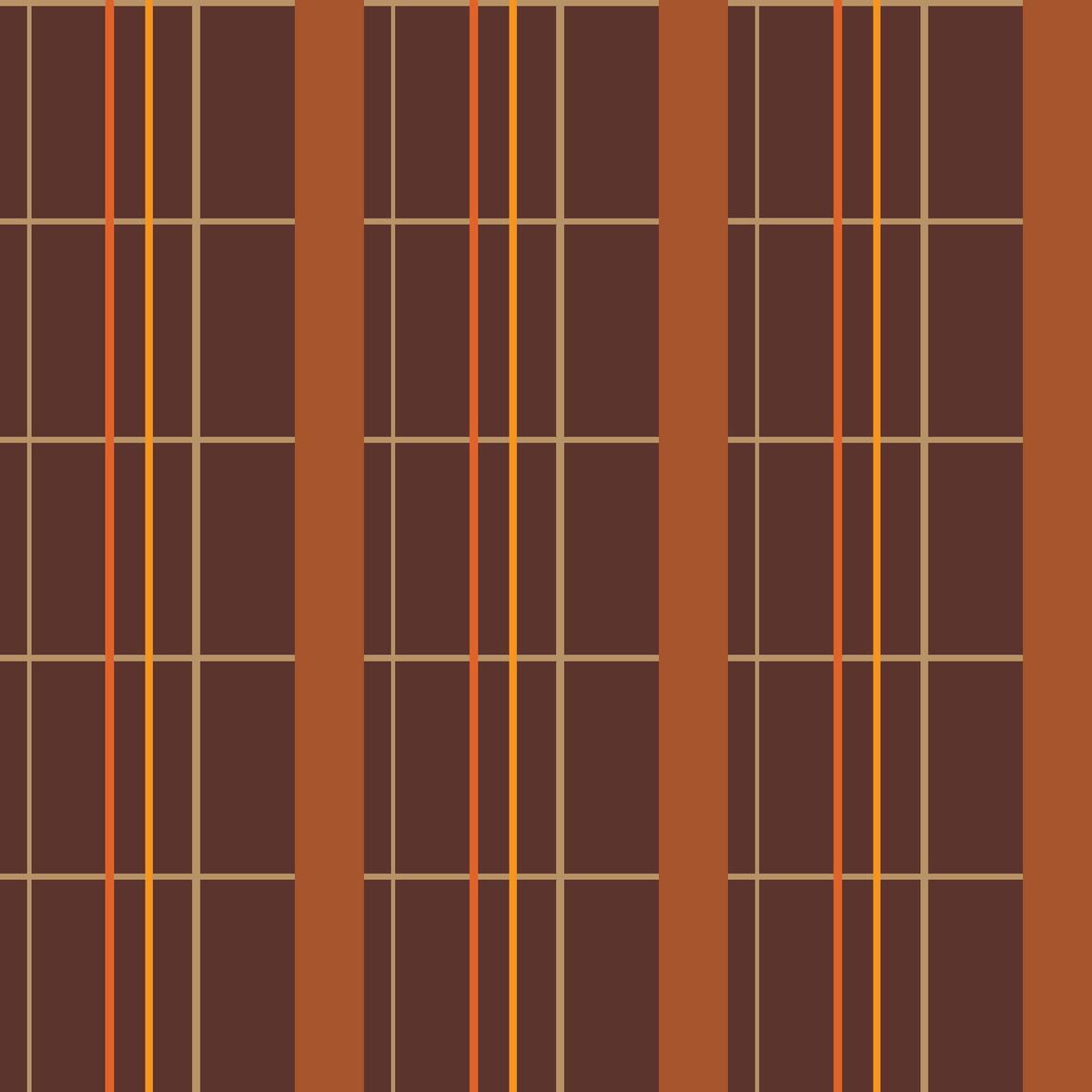 Holly Plaid on Brown Fabric