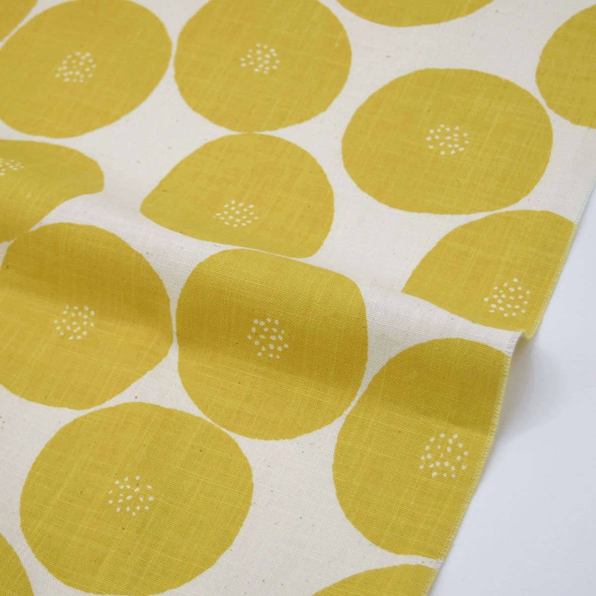 MUDDY WORKS Anpan Cotton Lightweight Canvas - White x Mustard EKX-1140