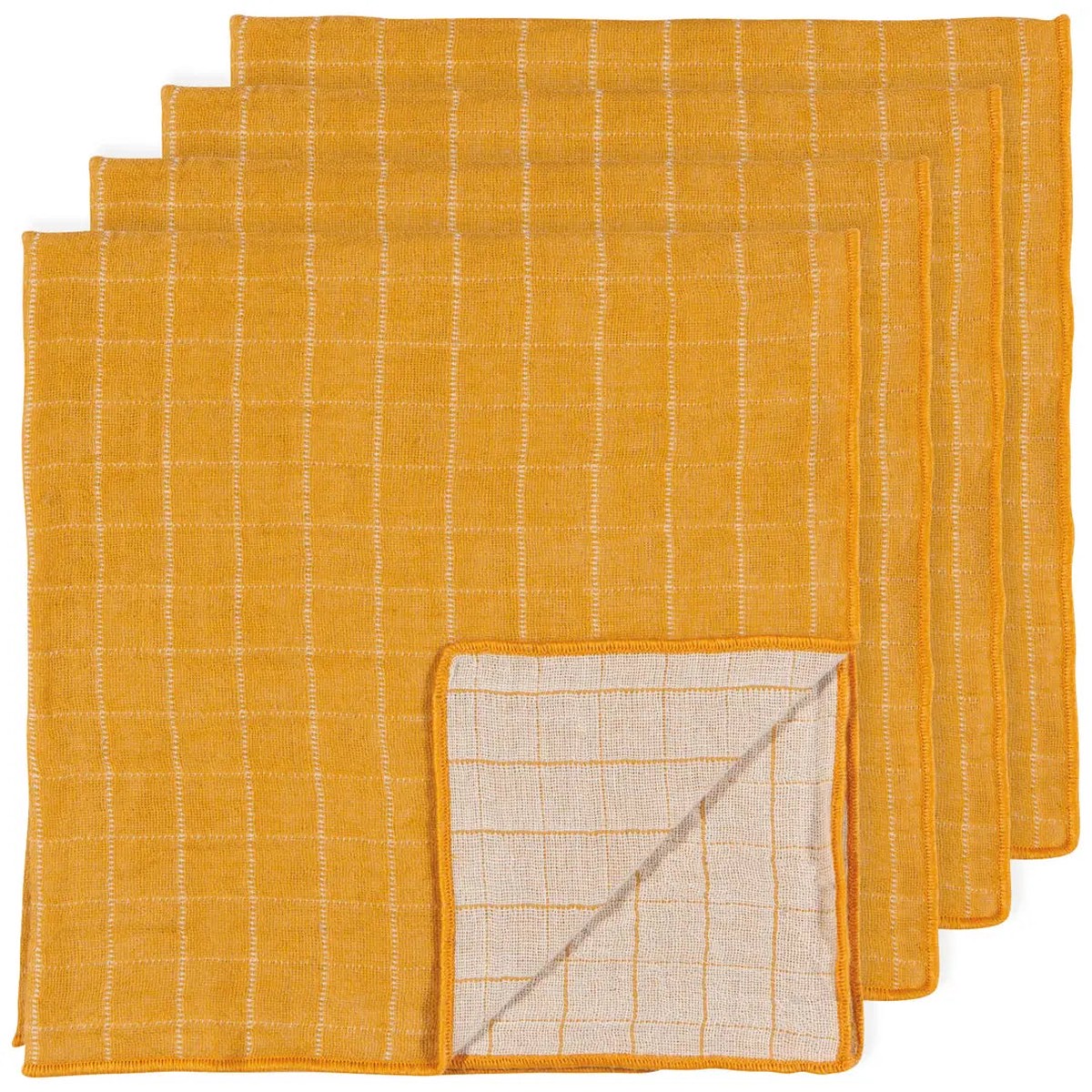 S/4 Double Weave Napkin Ochre