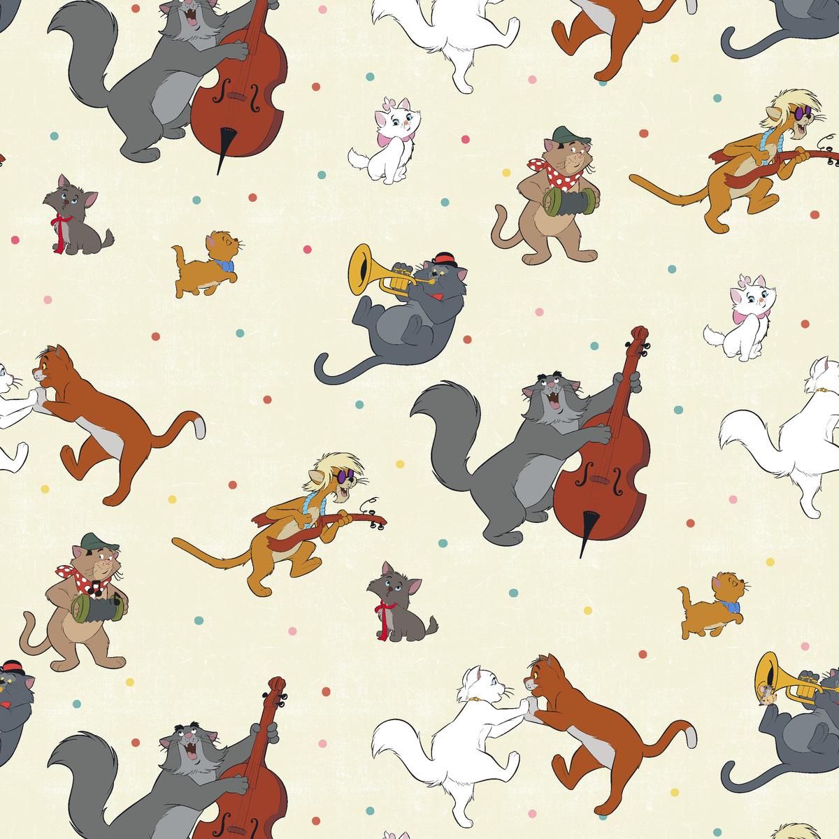 Disney Aristocats Musicians Toss Fabric
