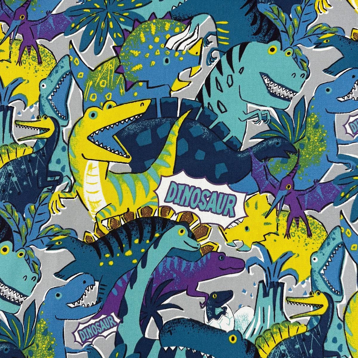 Powerful Animal Dinos Cotton Oxford - Grey YGA-89000-2