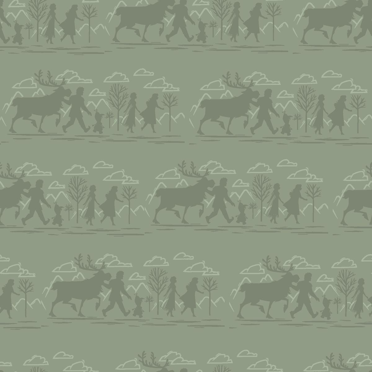 Disney Frozen Green Outdoor Exploration Fabric