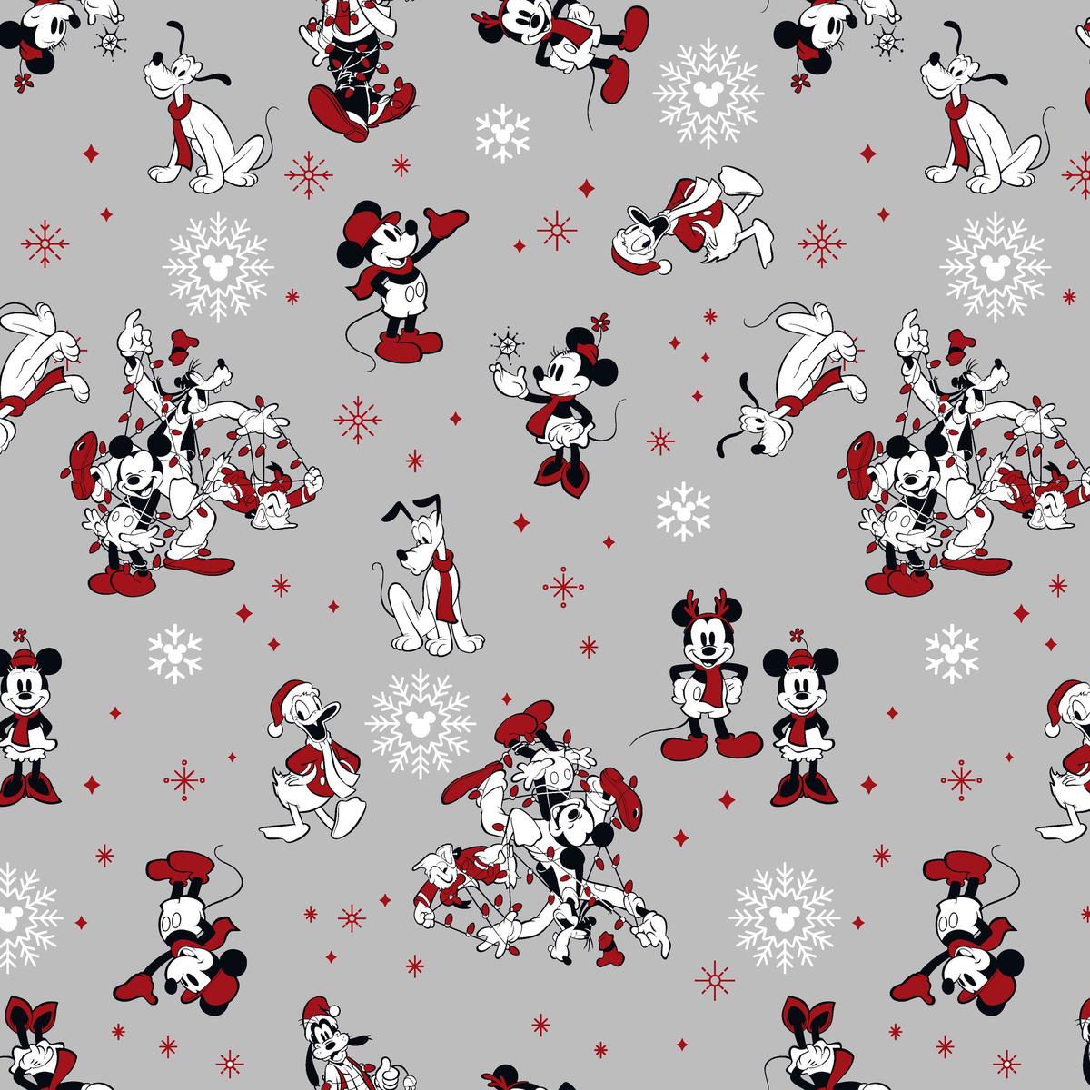 Disney Mickey & Friends Nordic Holiday Pattern Grey