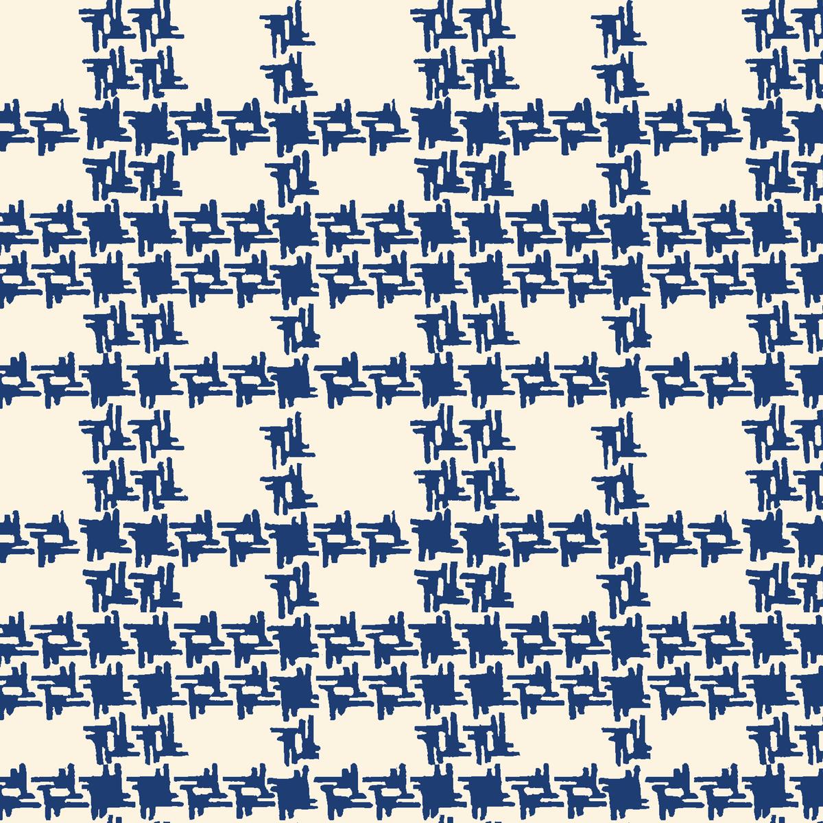 Urban Crosshatch - Navy Geometric Fabric
