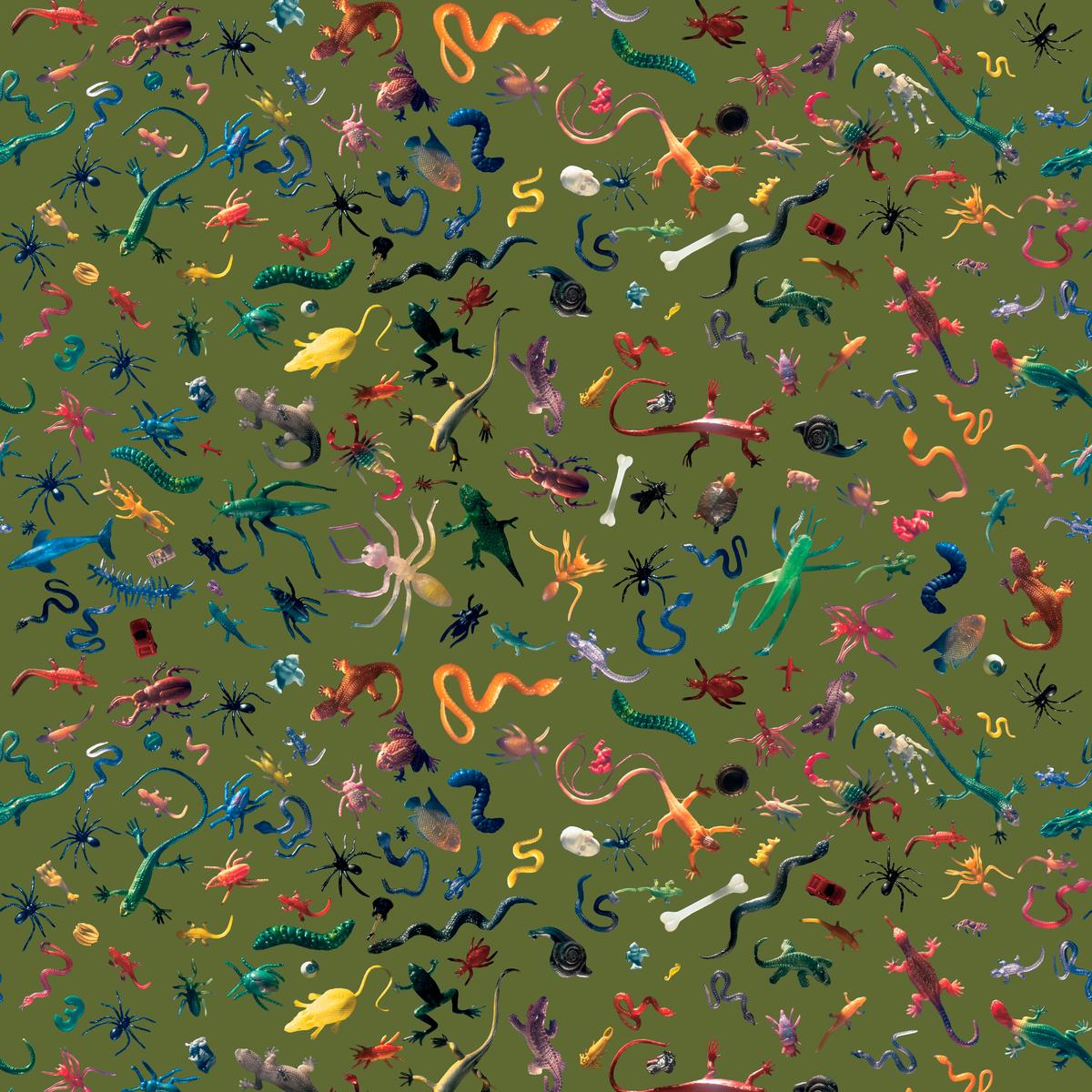 I Spy Creepy Crawlies on Green Fabric