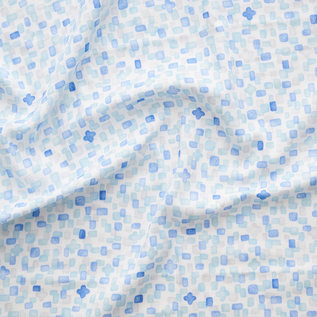 Pastel Geometric Cool Breeze Double Gauze - Blue YGA-91090-1