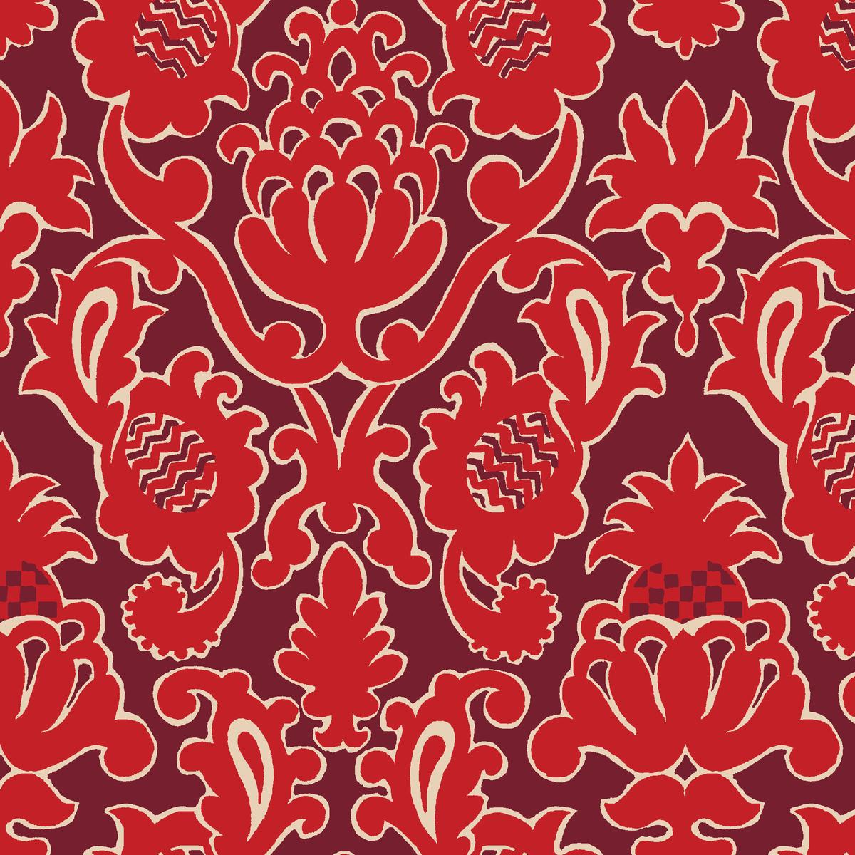 Pishachio Manor on Berry Fabric