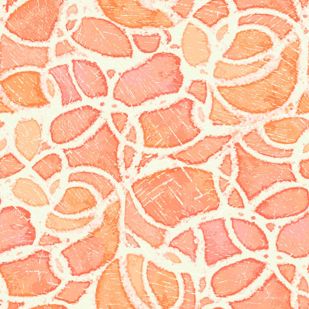 Holly Thomas Watercolor Batik Circles on Peach Fabric