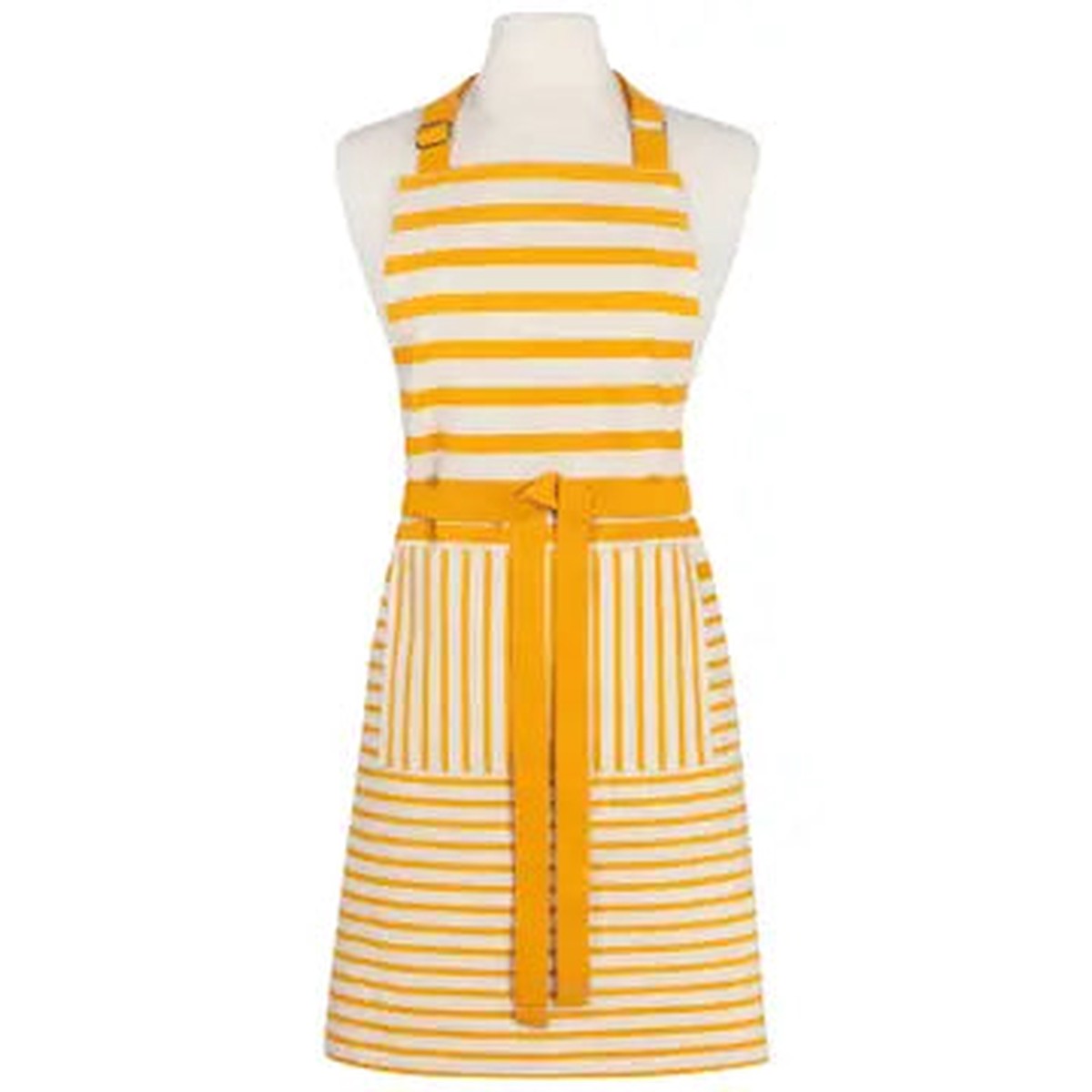 Ochre Awning Stripe Apron Chef