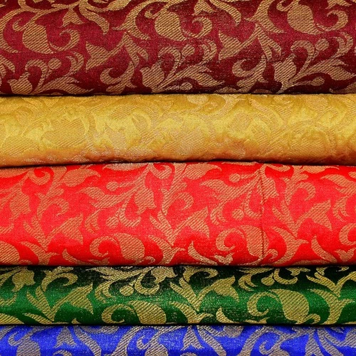 Rayon Challis Fabric By The Yard Fuchsia Pink Orange Floral Flowers Creme Backgr