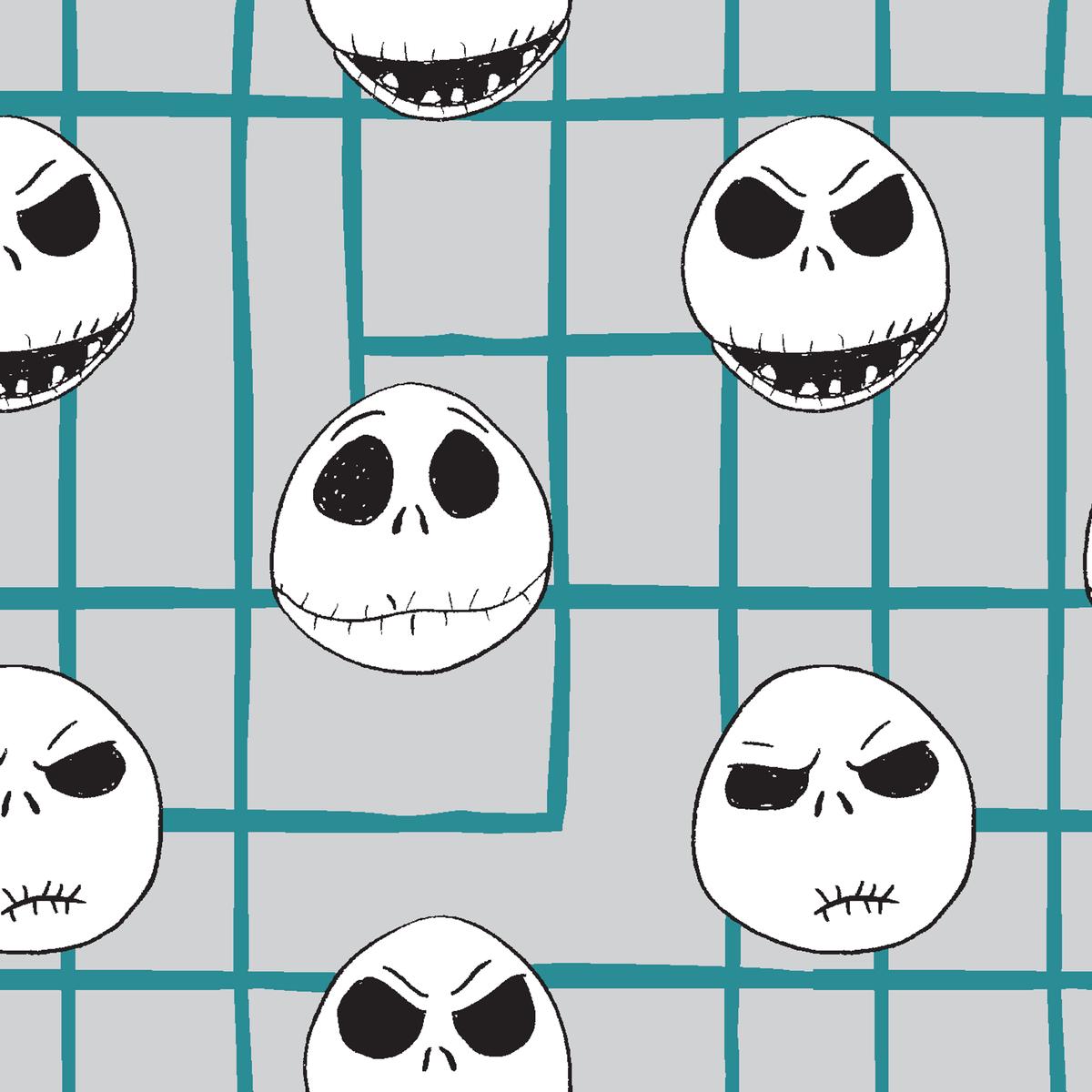 Disney Tim Burton's The Nightmare Before Christmas Jack Skellington Faces Grid Fabric