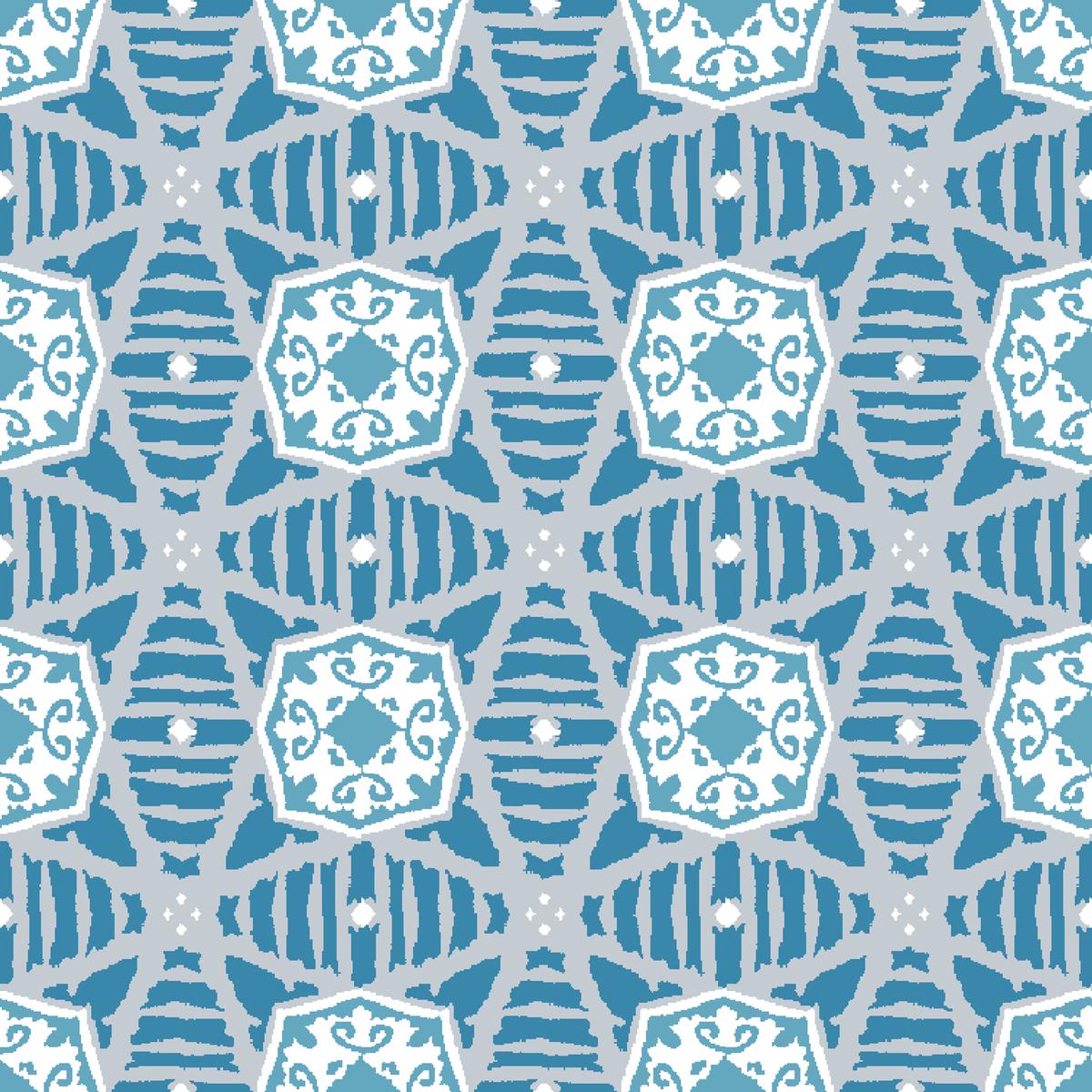 Sunburst on Blue Fabric
