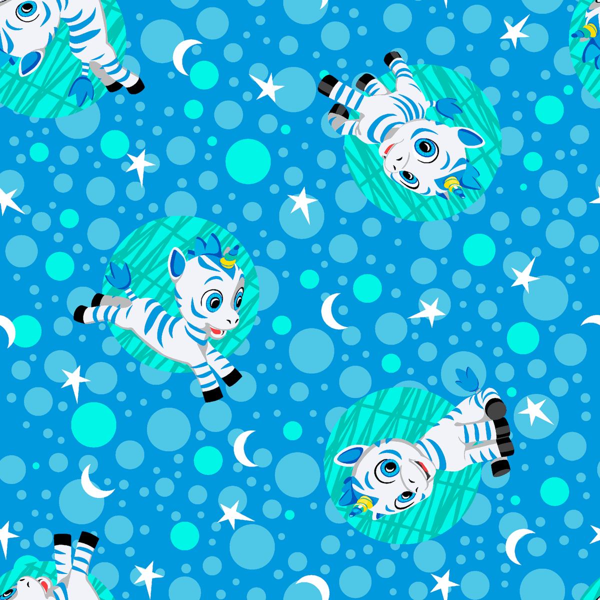 Zoonicorn Valeo Dots on Blue Fabric