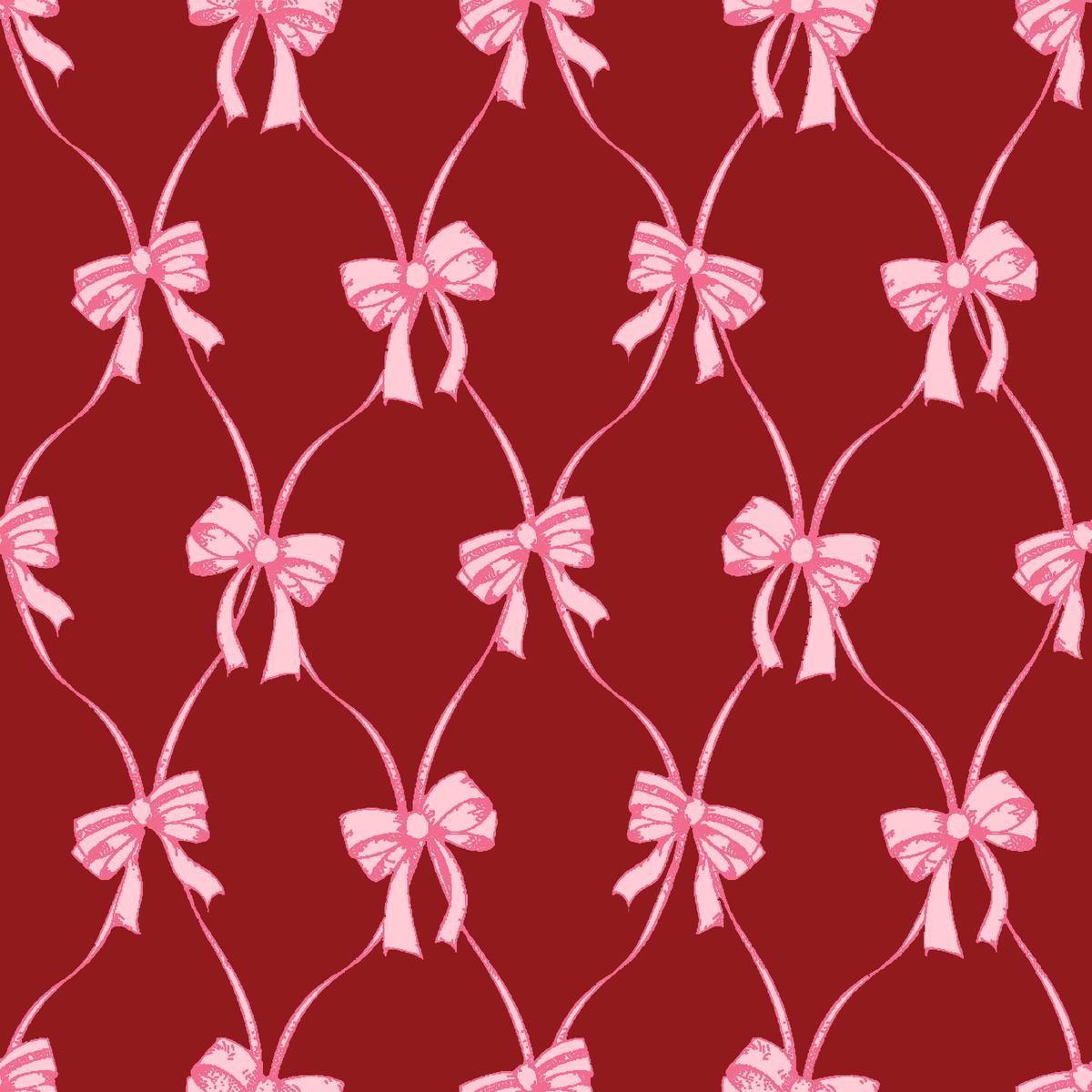 Darla Bow in Crimson Fabric