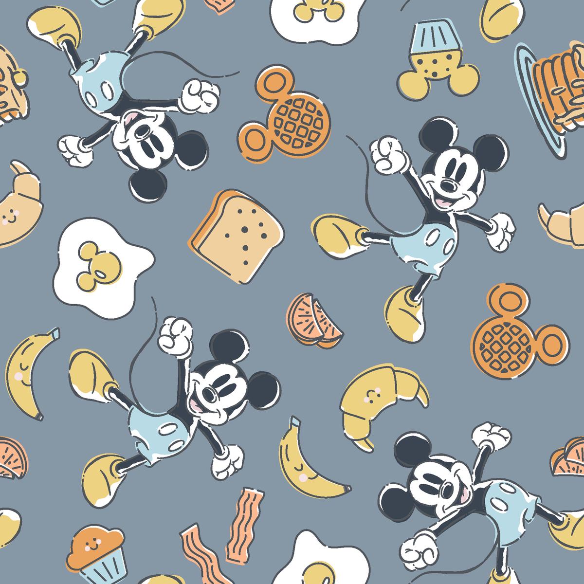 Disney Mickey Mouse Breakfast Fun Fabric
