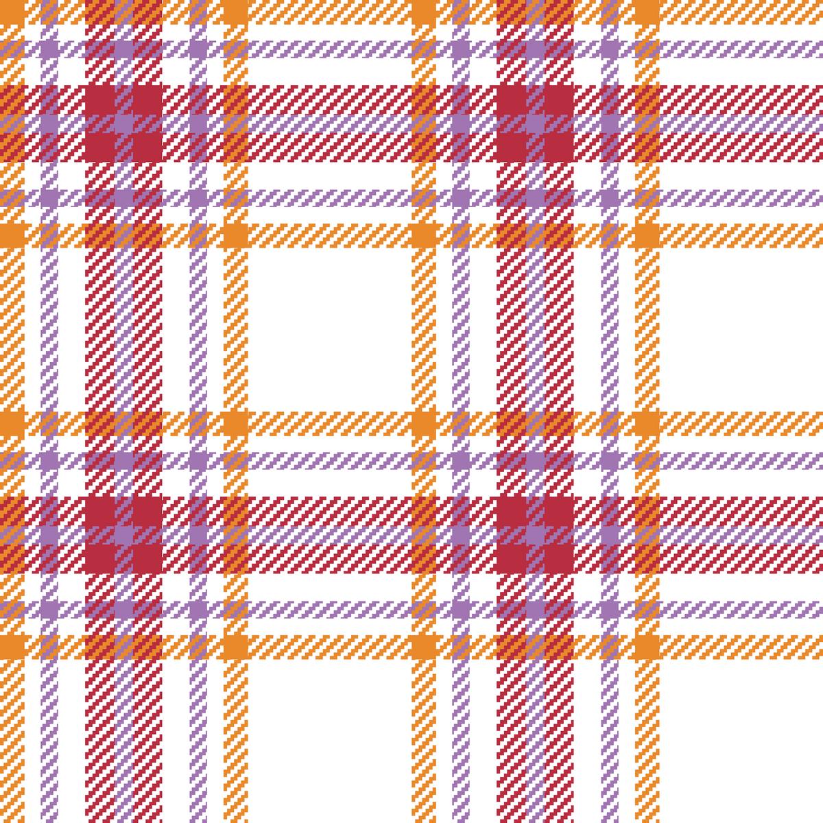 Harvest Plaid - Pumpkin Lavender Tartan Fabric