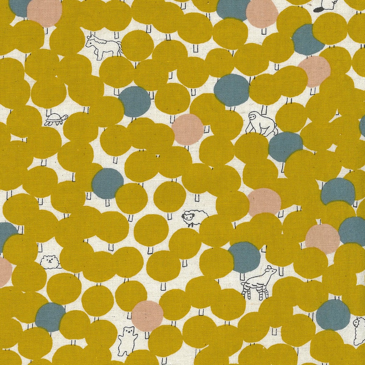 Marble SUD Tree Dot Cotton Linen Sheeting - Yellow EGX-8502-2