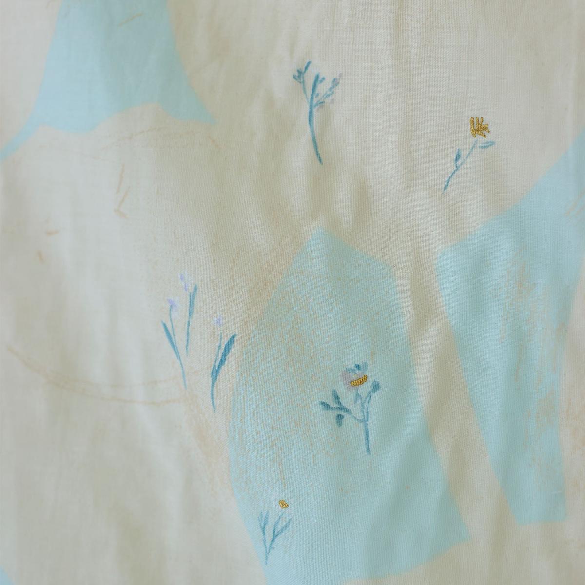 nani IRO Sanga Organic Cotton Double Gauze - Sax Blue EGX-11450-1