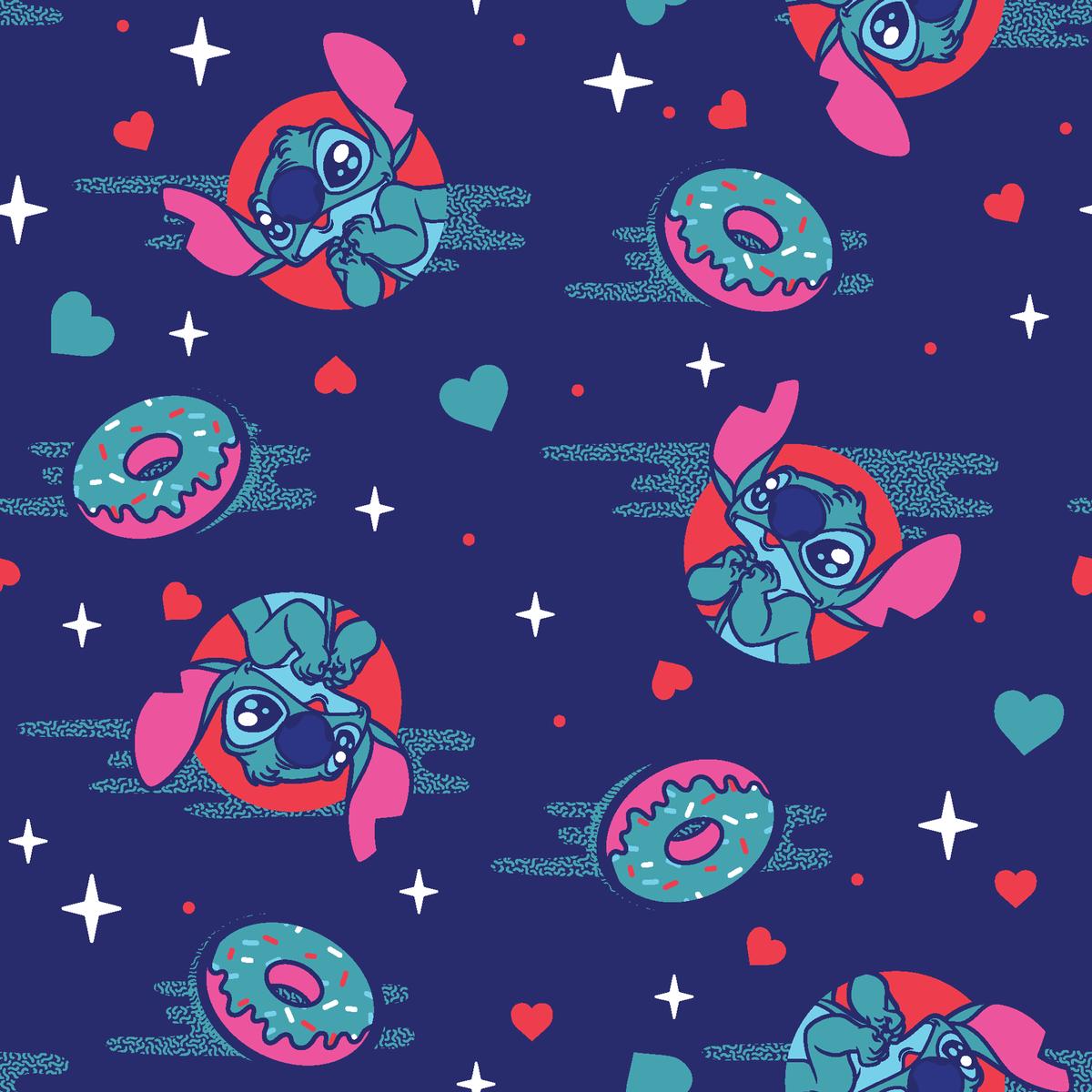 Disney Stitch Donut Adventure Fabric