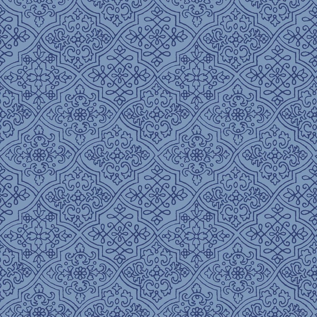 Moroccan Splendor - Blue Medallion Fabric