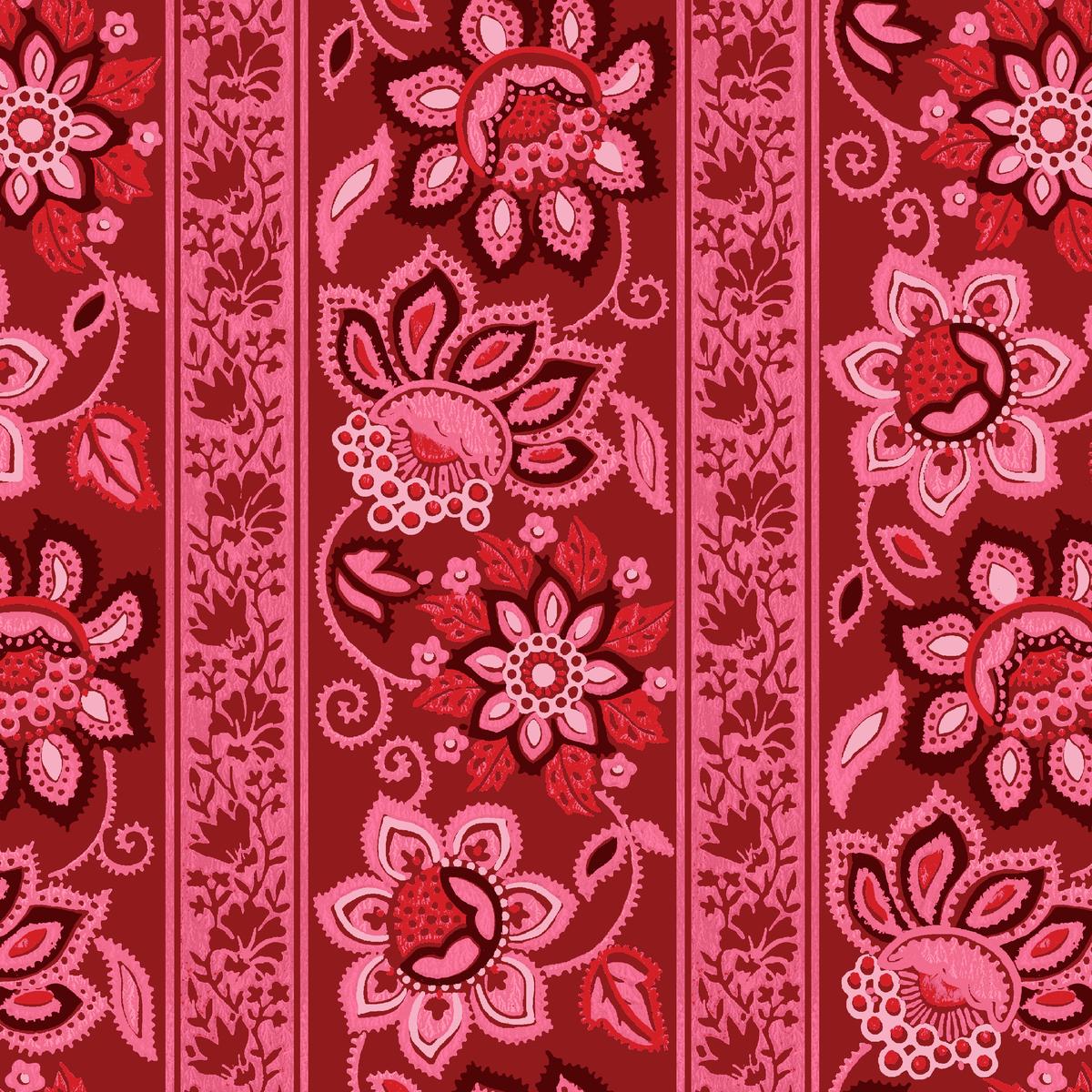 Romantic Folk in Crimson Fabric