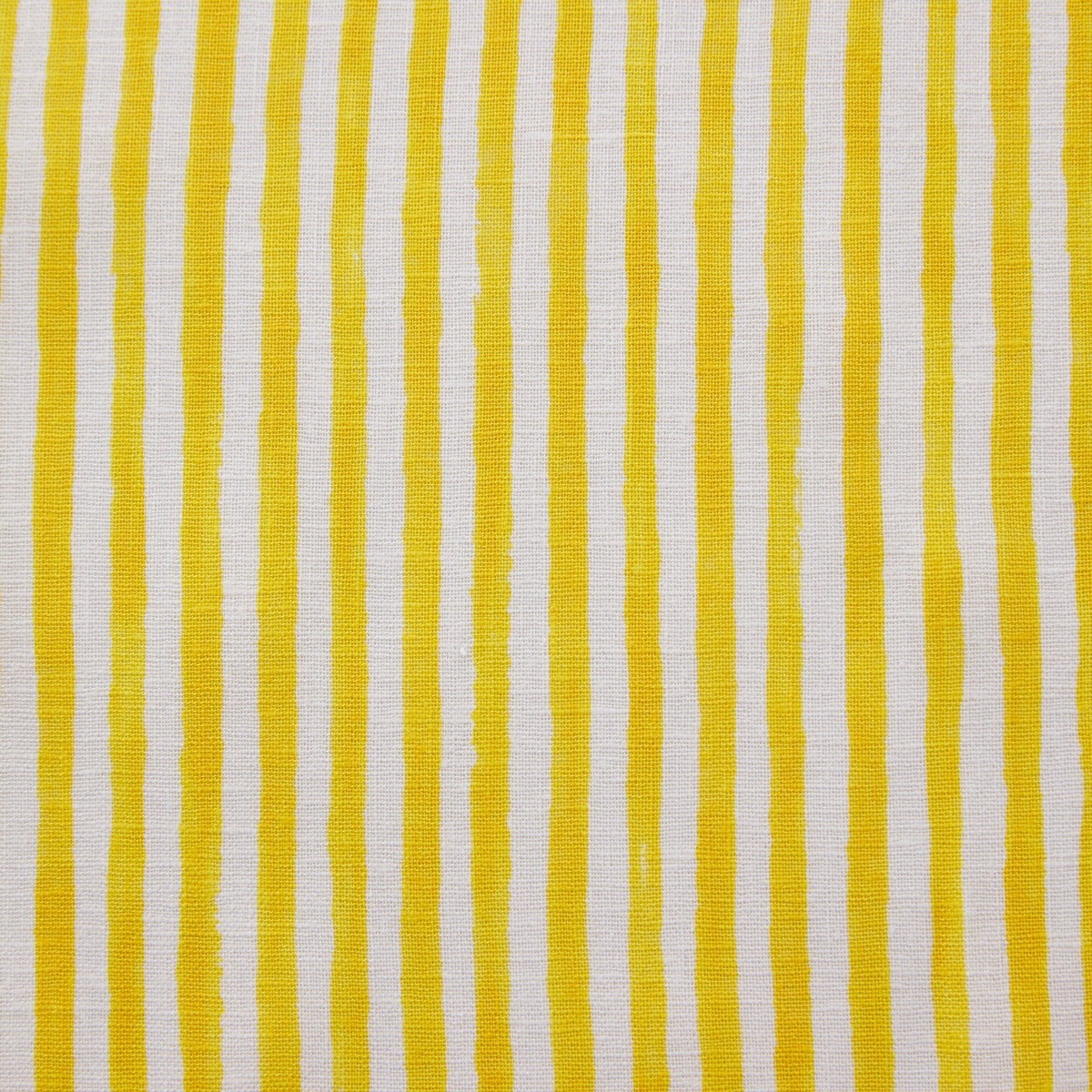 Shima Shima Stripe Linen Cotton Sheeting - Yellow TC-1050-1