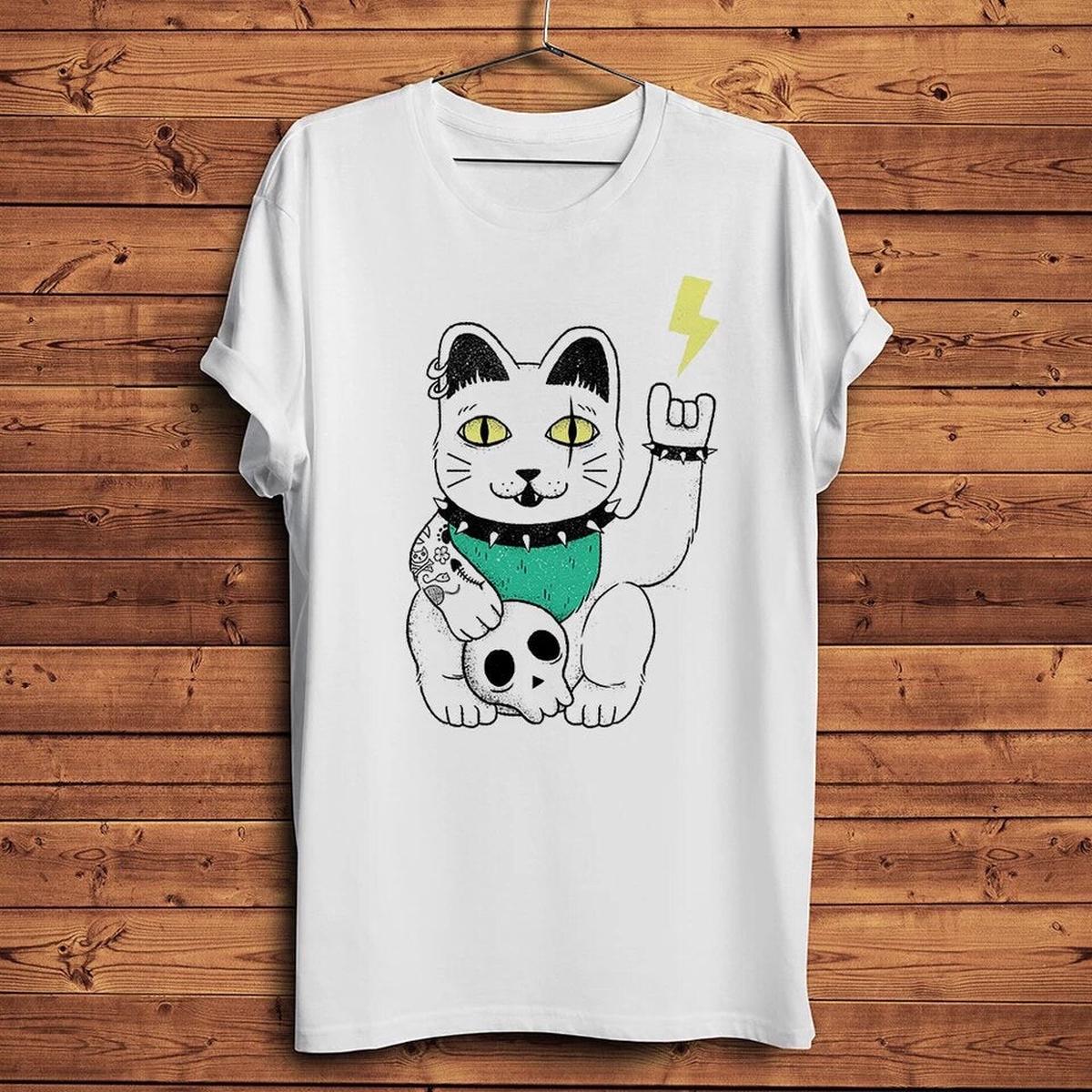 T-shirt Chat Chanceux Rock
