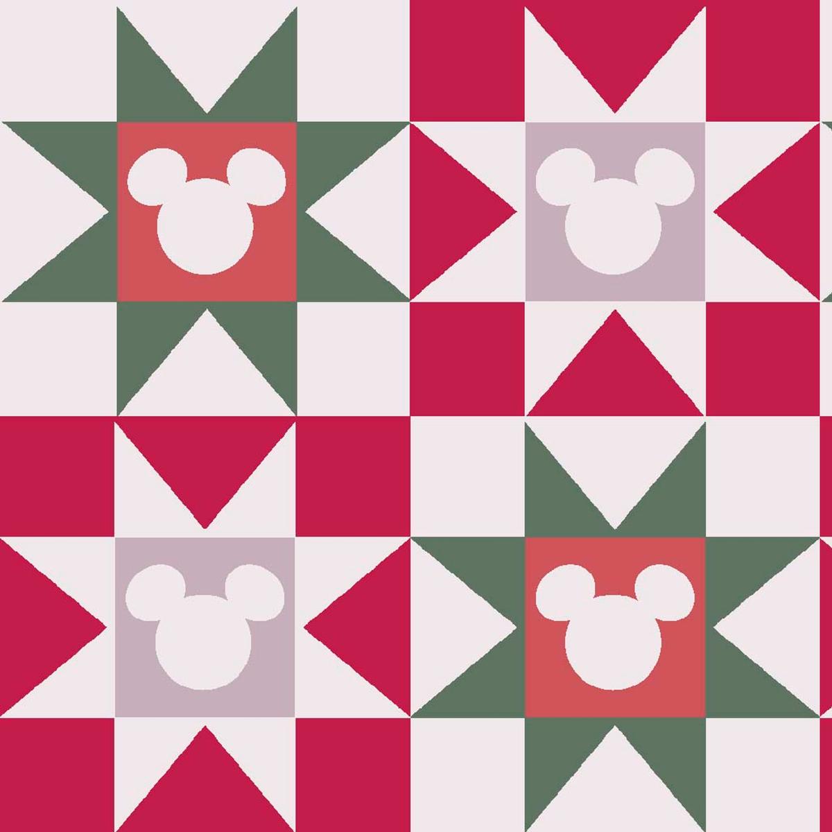 Disney Mickey Mouse Barn Quilt Green & Red
