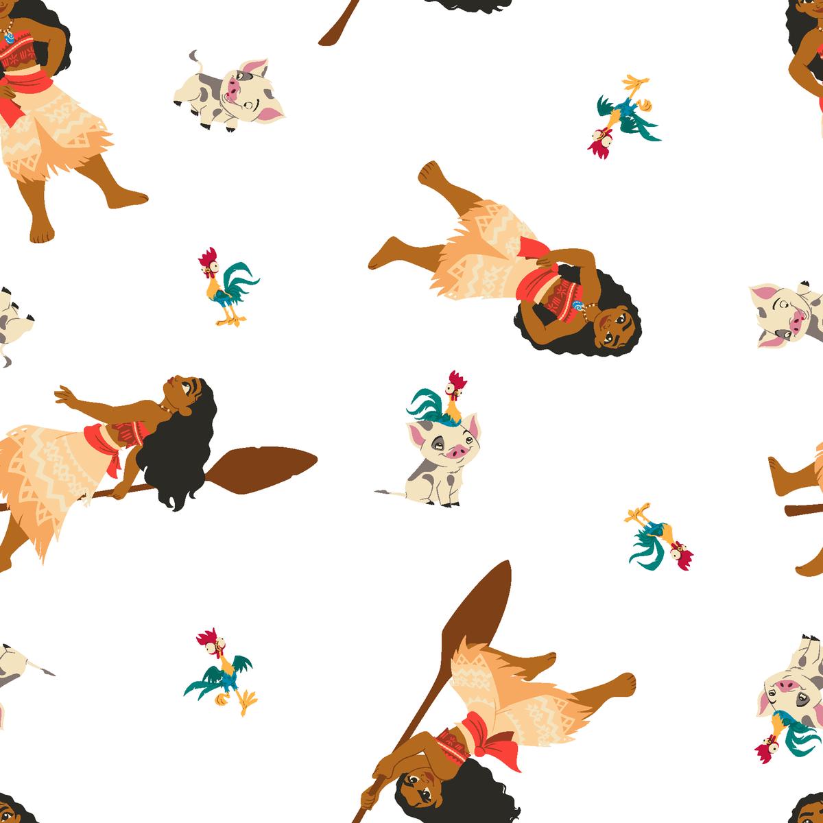 Disney Moana Island Friends Fabric