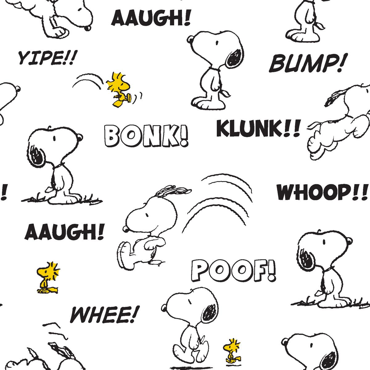 Peanuts Snoopy & Woodstock Clatter & Chatter Fabric