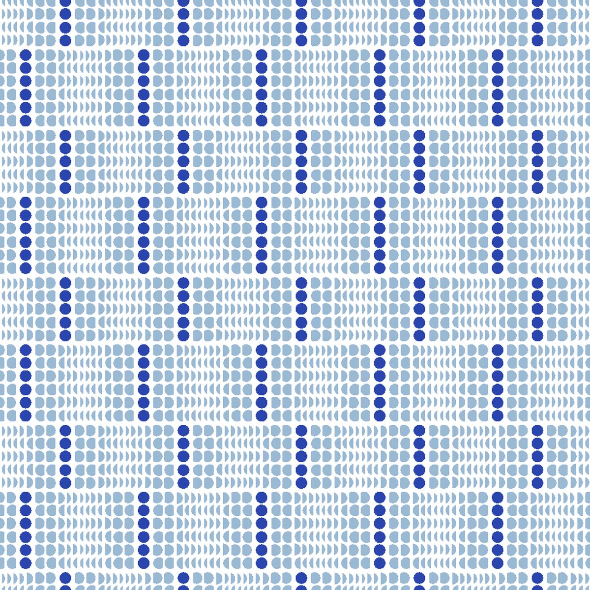 Sporty Check in Cream & Blue Fabric