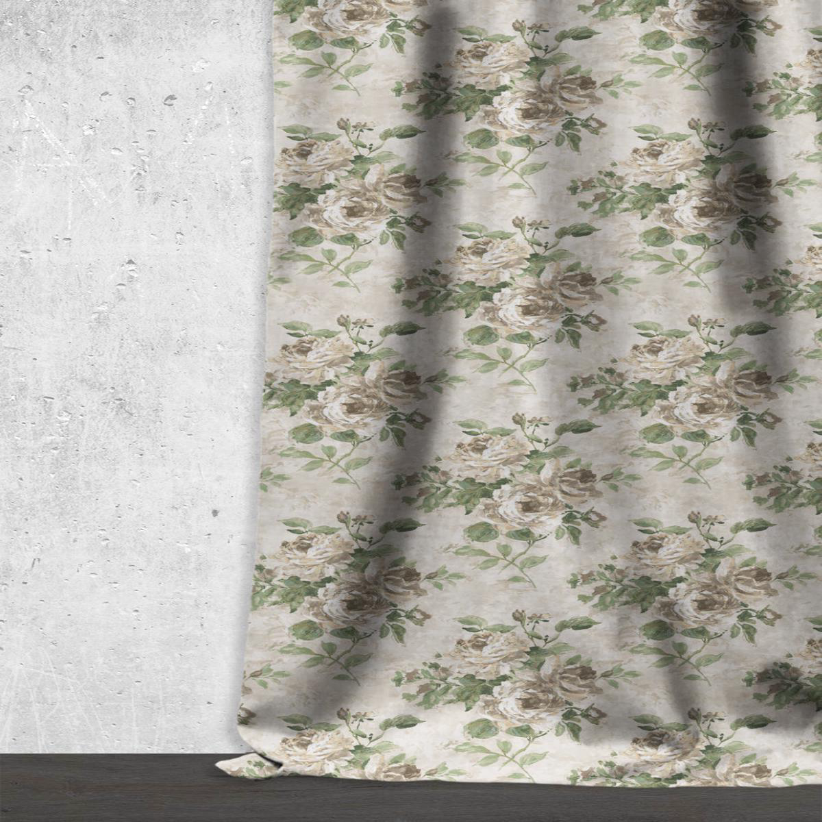 \Decastle Jade\ Fabric by the Metre (Green/ Grey)