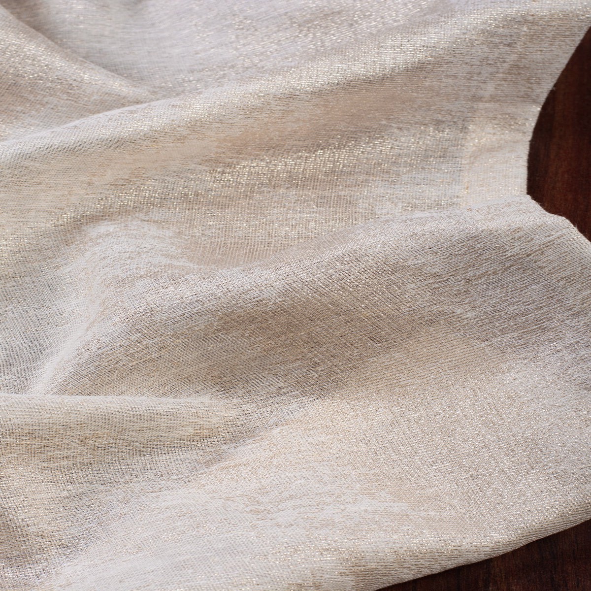 ‘Palace Walls’ Fabric by the Metre (Ivory/ Golden)